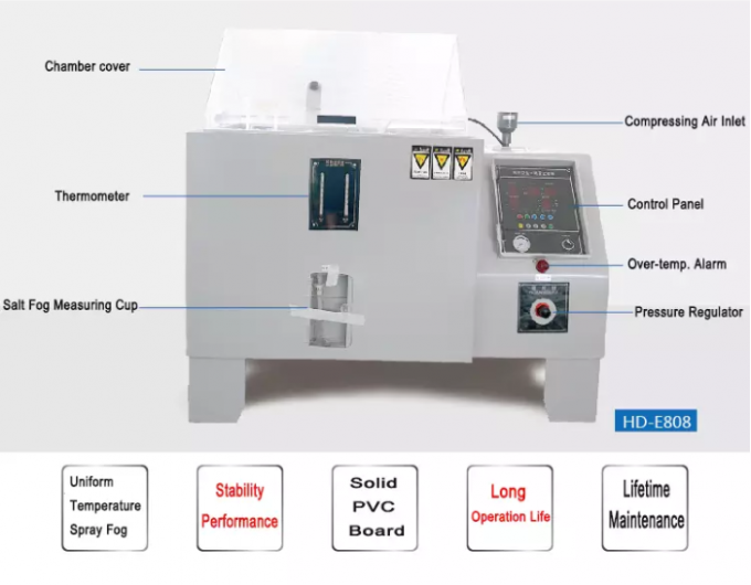 Salt Spray Sst Machine อุปกรณ์ห้องทดสอบการกัดกร่อนของสี